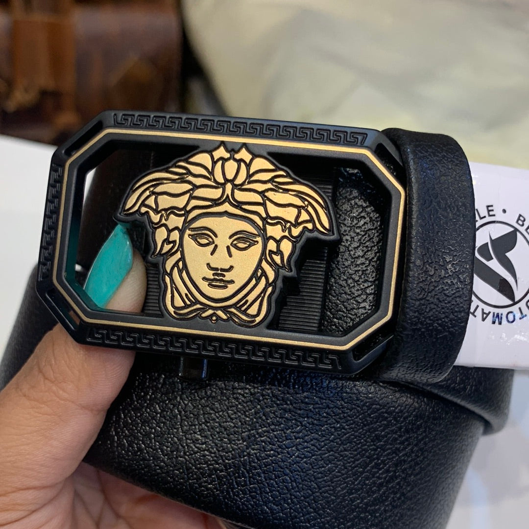 Rev Black Colour Copper Black Buckle Copper Logo Genuine Leather Belt Automatic Buckle 64604