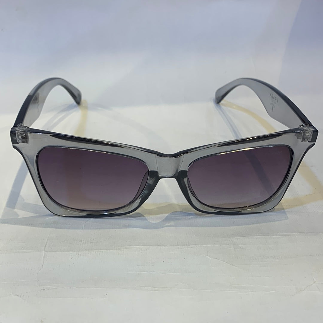 ARP Transparent Grey Frame Black Shade Sunglass 992 52 18-141