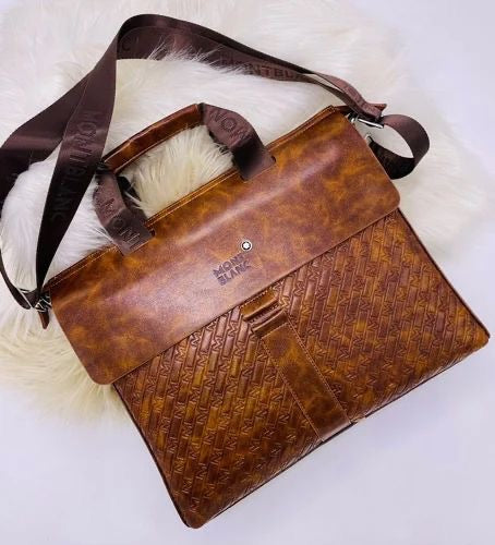 NOM MON Black Colour With Multiple Zipper Laptop Bag 33016