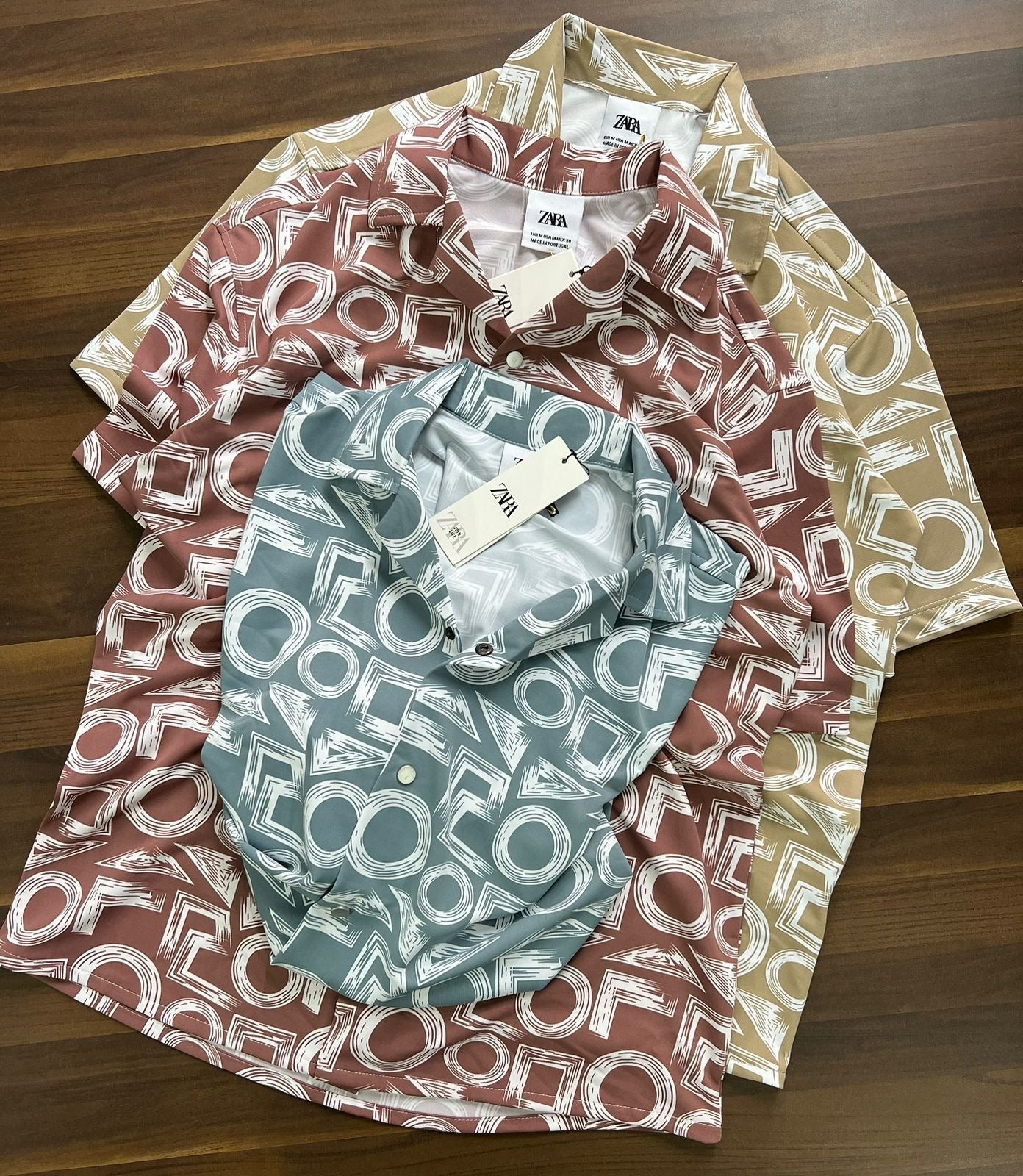 ZR RAZ Blue Colour With Printed Half Sleeve Shirt 72002
