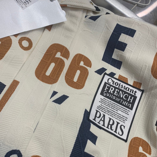 French Beige Colour With Word Print Premium Quality Korean Style Hoodie 8327