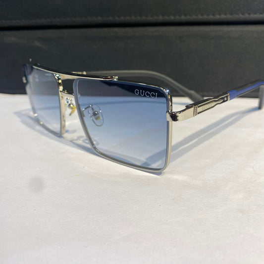 Cug Silver Frame Blue Transi Shade Unisex Sunglass 23224 59 15 142