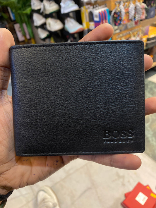 SOB HB Black Colour With Simple Design Genuine Leather Men’s Wallet 616287