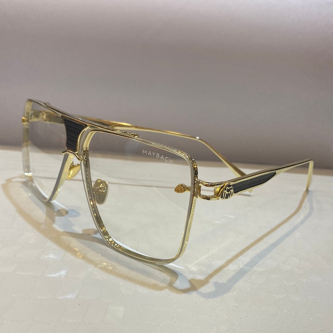 Yam Golden Frame Transparent Shade Unisex Sunglasses z35 62 18-145 C3