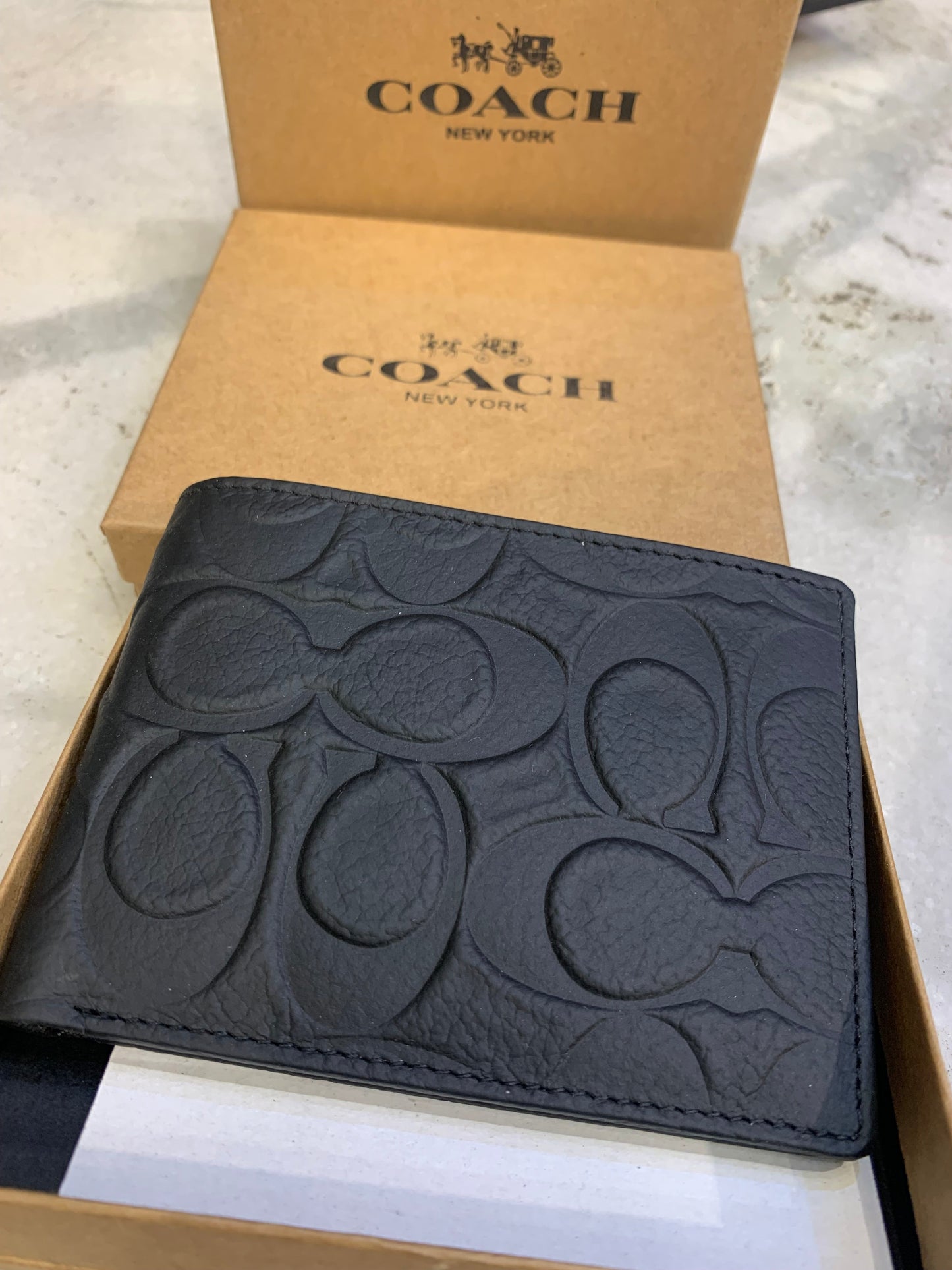 AOC Black Colour Leather Men Wallet 07441