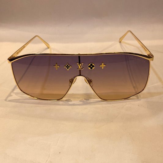 Uol vl Golden Frame Purple Orange Shade Sunglass TJ72246 130 0-142