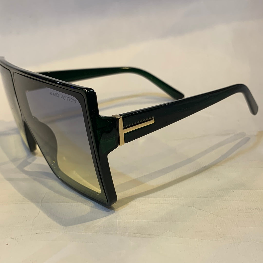 UOL VL Glossy Green Frame Yellow Black Shade Sunglass