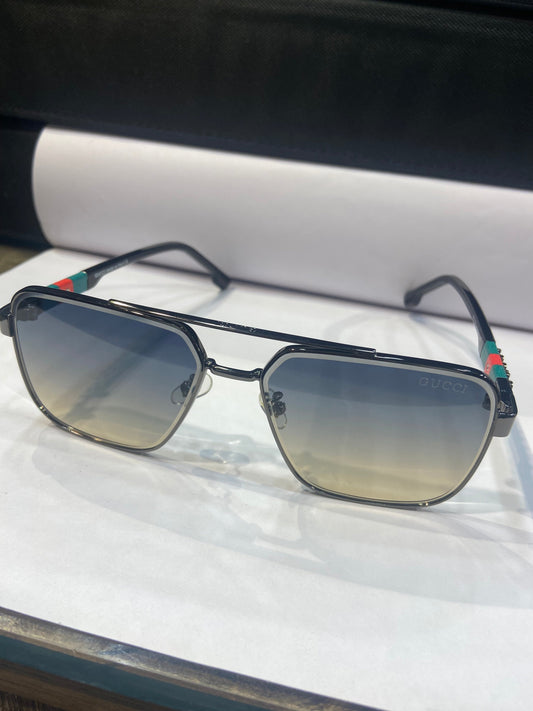 CUG Black Frame Blue Yellow Shade Sunglass GG1235 60 14 142