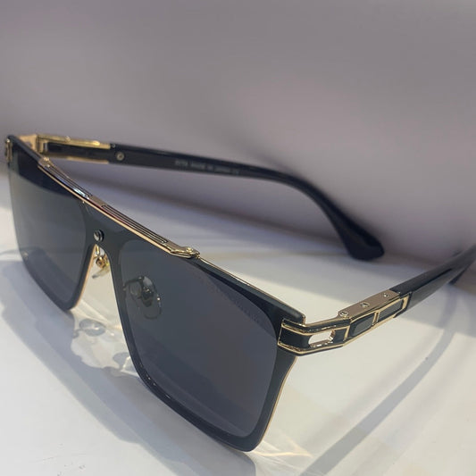 Rid Black Gold Frame Black Shade Unisex Sunglass 22112 58 15 140
