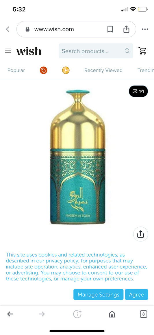 Hamidi Naseem Al Rouh 250 Ml Deo