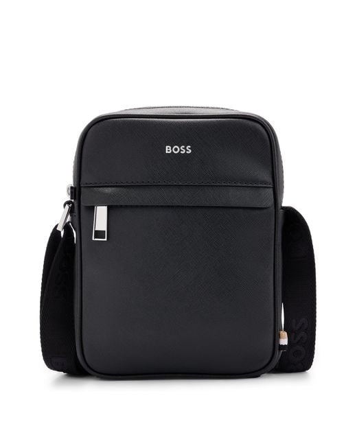 SOB Black Colour Genuine Leather Men’s Side Bag 987209