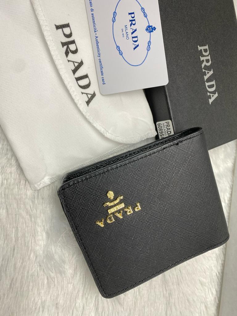 PRA ARP Branded Luxury Italian Leather Black Blue Colour Wallet 6089523