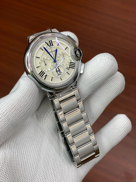Rac Silver Chain Silver Ring White Dial Men Watch 987784