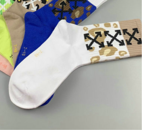 Cream White Black Colour Imported Unisex Socks 987738