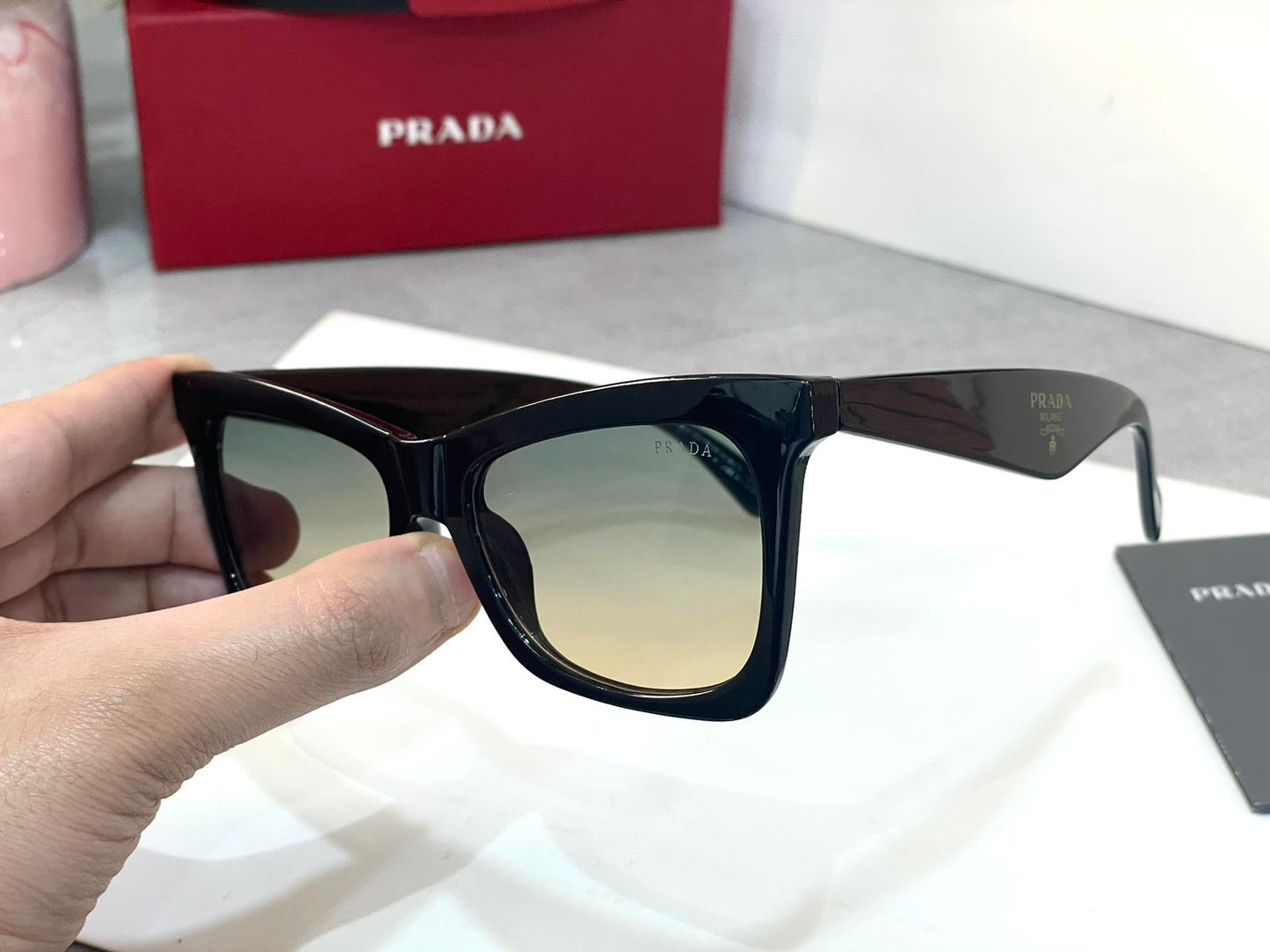 Arp Black Frame Black Brown Shade Unisex Sunglasses 992 52 18-141