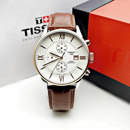 Sit Brown Strap White Dial Men Watch 901348