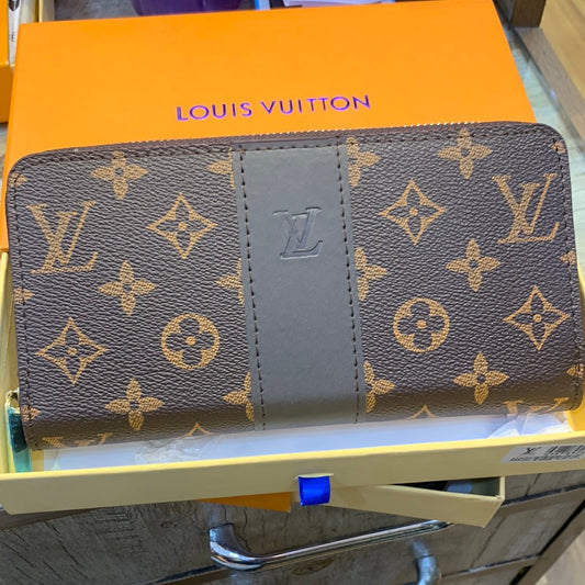 UOL Monogram old Flower Brown Yellow Golden Ladies Clutch Zipper Wallet 60017139