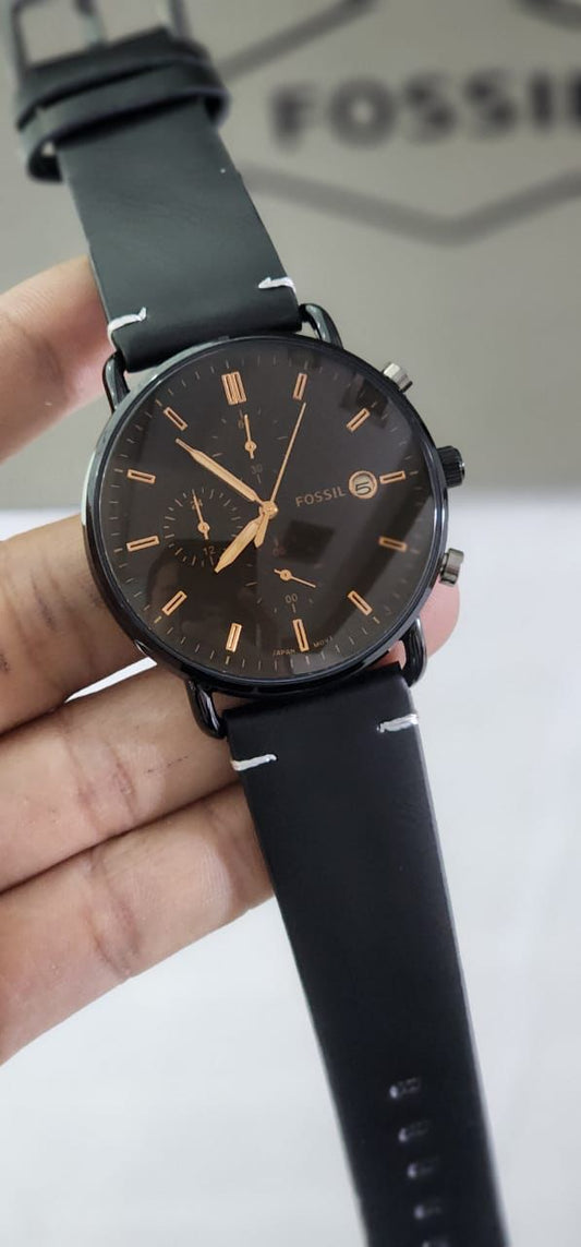 Sof Black Strap Black Dial Men Watch 901710