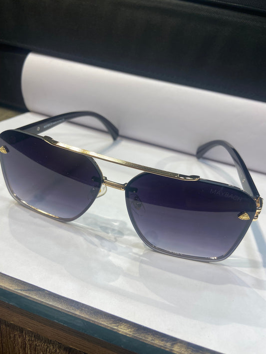 Yam Golden Frame Black Shade Unisex sunglasses 22384 60 15 145