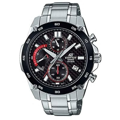 IDE Silver Chain Black Ring Black Dial  Men's Watch 987949