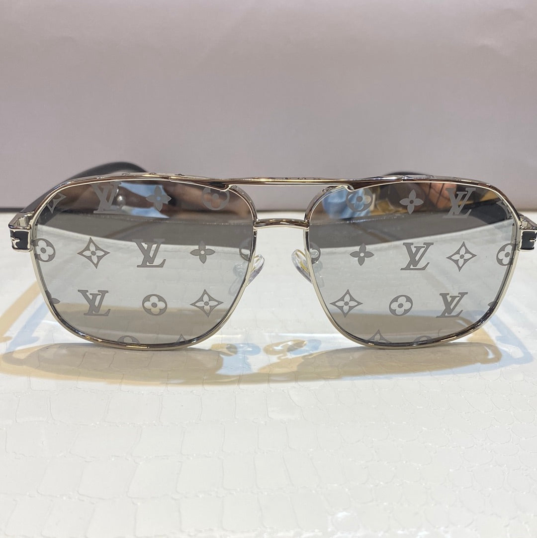 Uol Silver Frame Trancy Vl Print Shade Unisex Sunglasses Z2027 40 21-146 C6