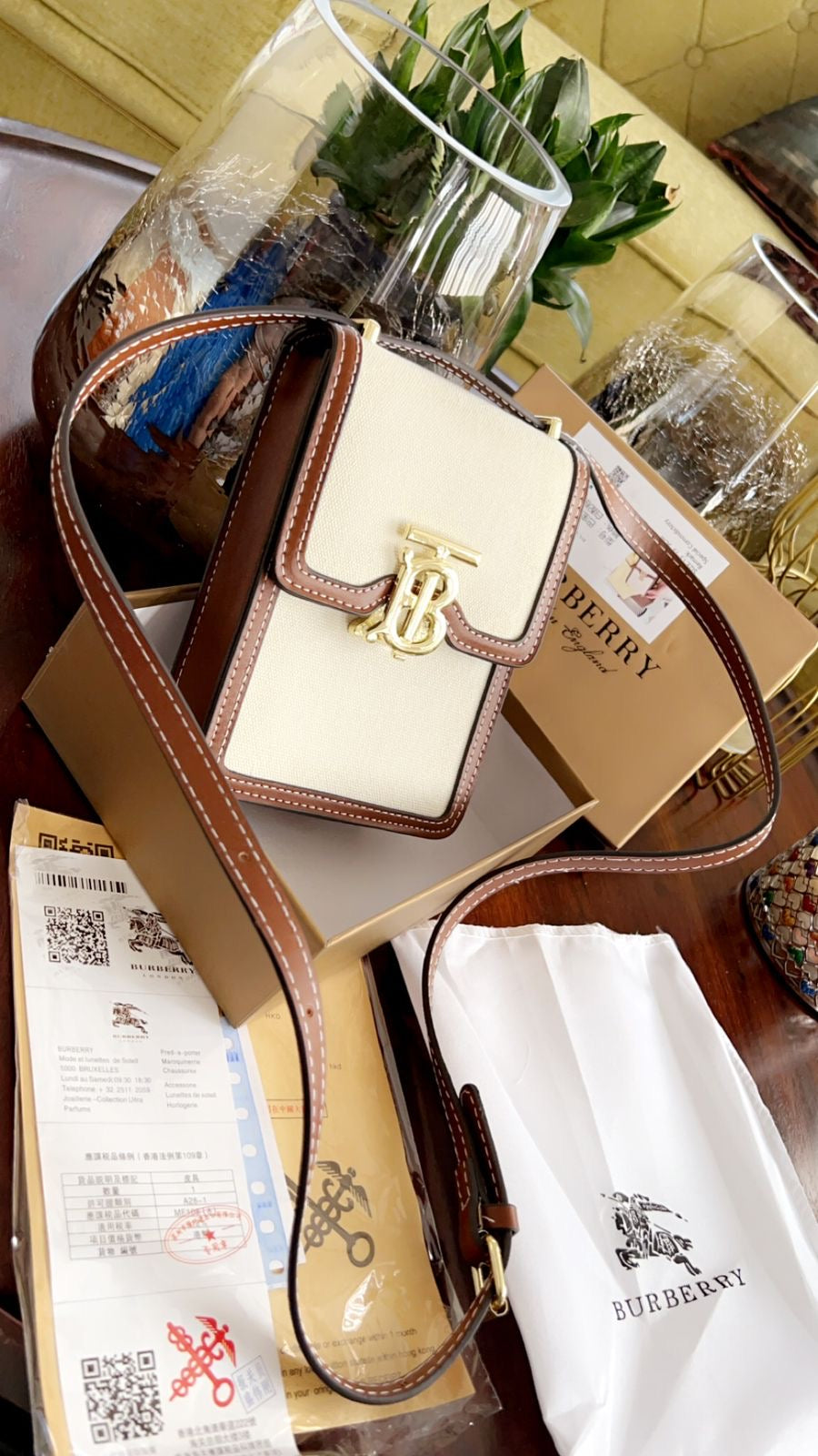Rub White Brown Colour Unisex Side Sling Bag 201011