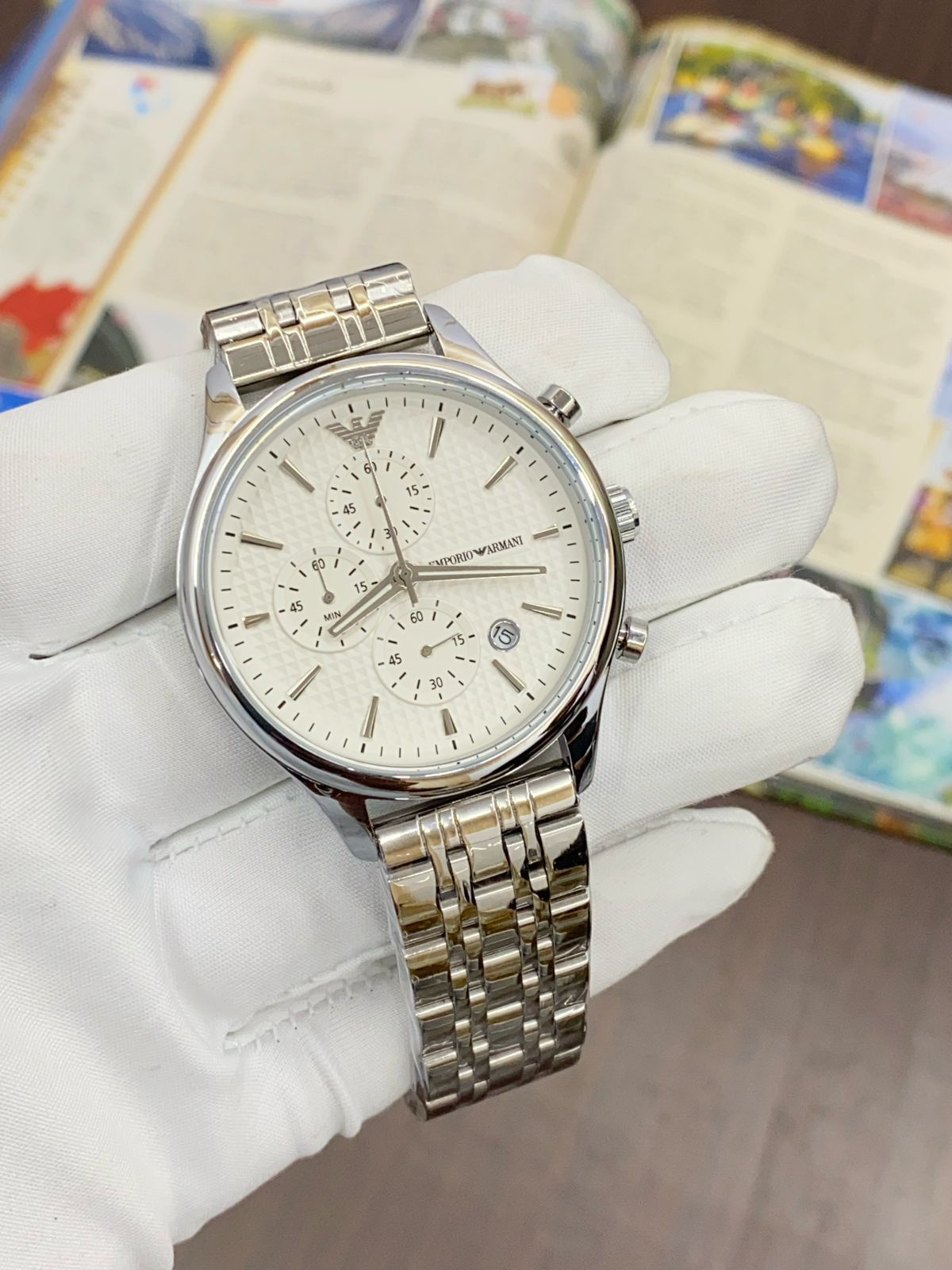 Mra Silver Chain White Dial Men Watch 901820