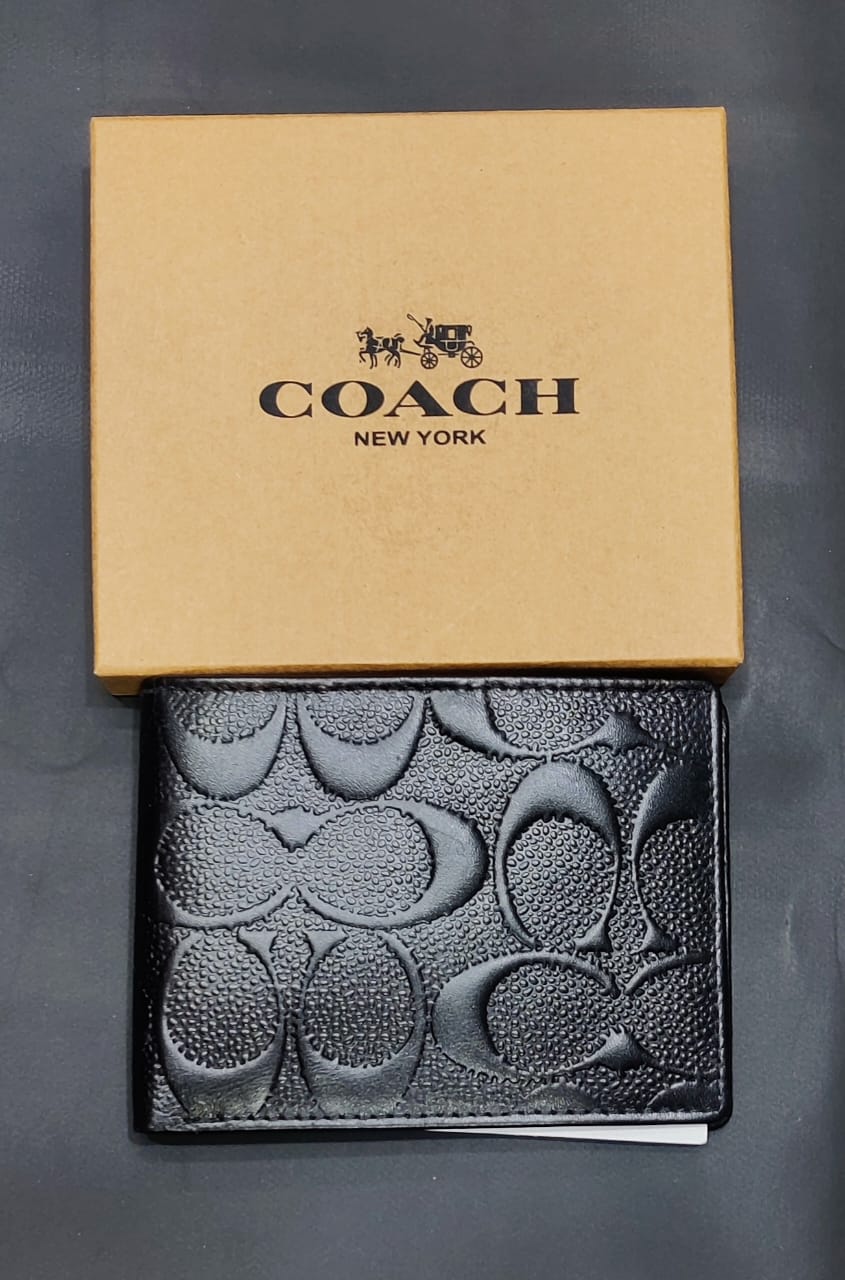 Aoc Black Green Brown Navy Leather Men Wallet 0701
