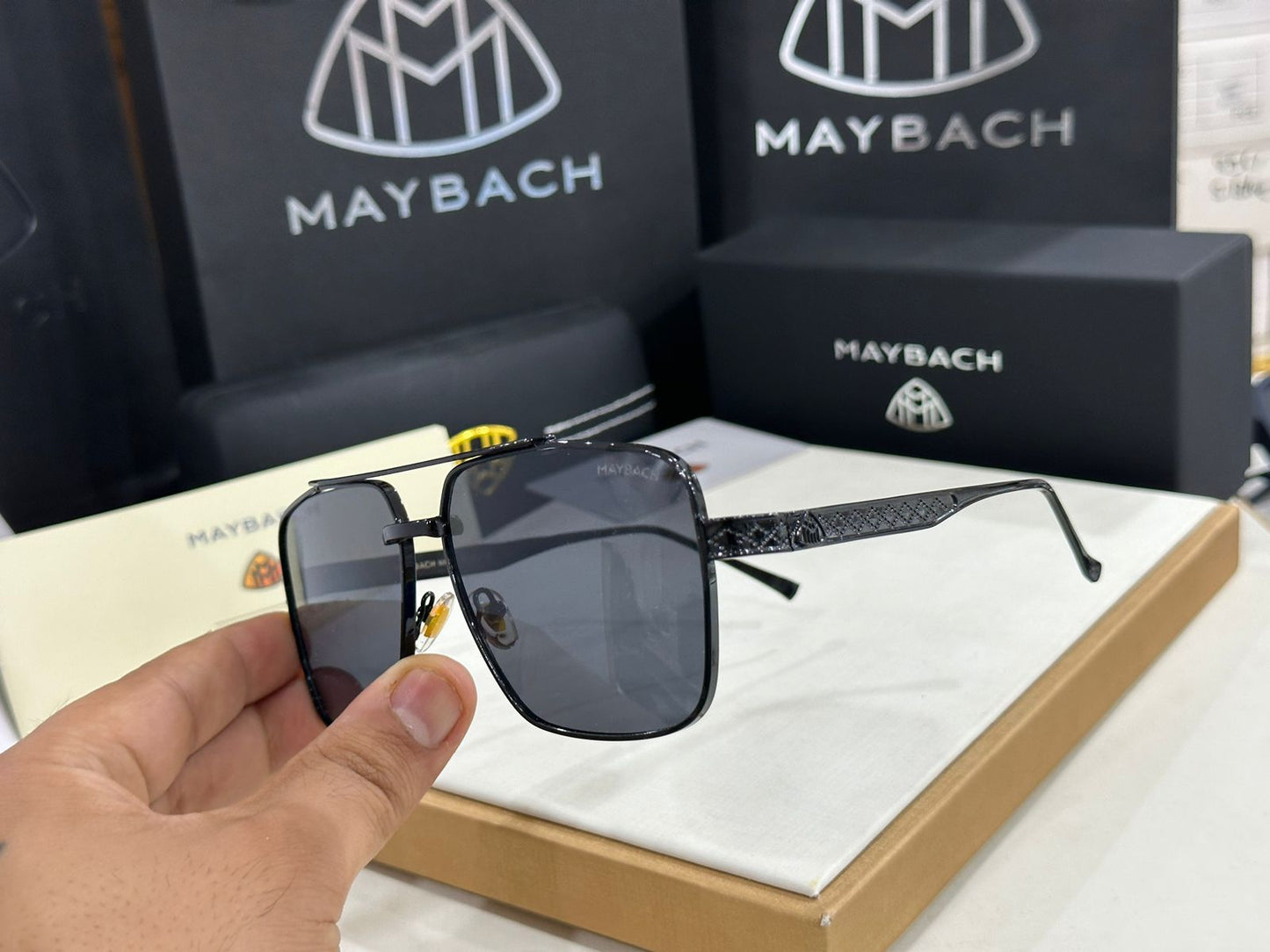 Yam Black Frame Black Shade Unisex Sunglasses 8812 60 15-145