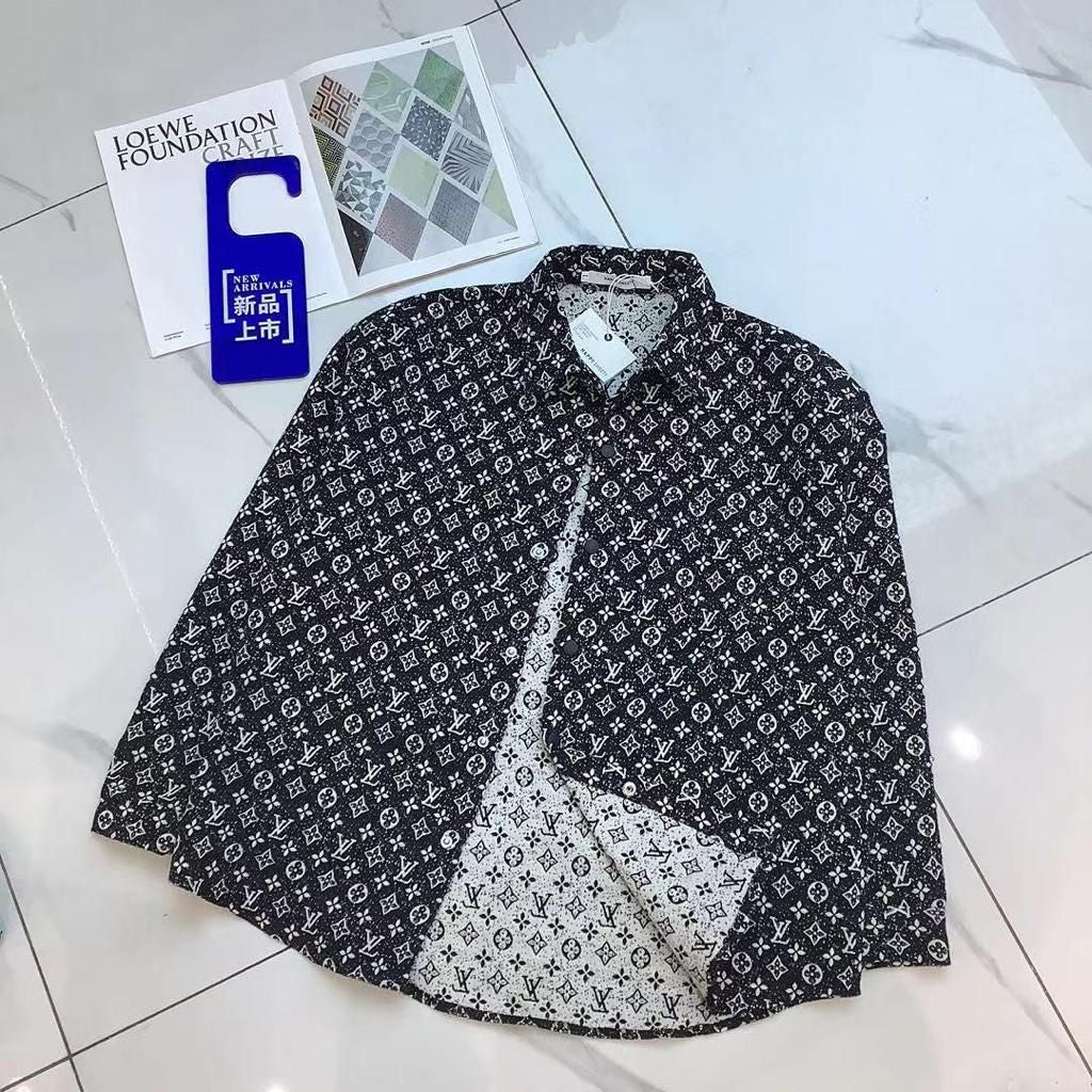 Happy Sweety VL UOL Black White Colour with UOL VL Print Full Sleeve Shacket Shirt 19361