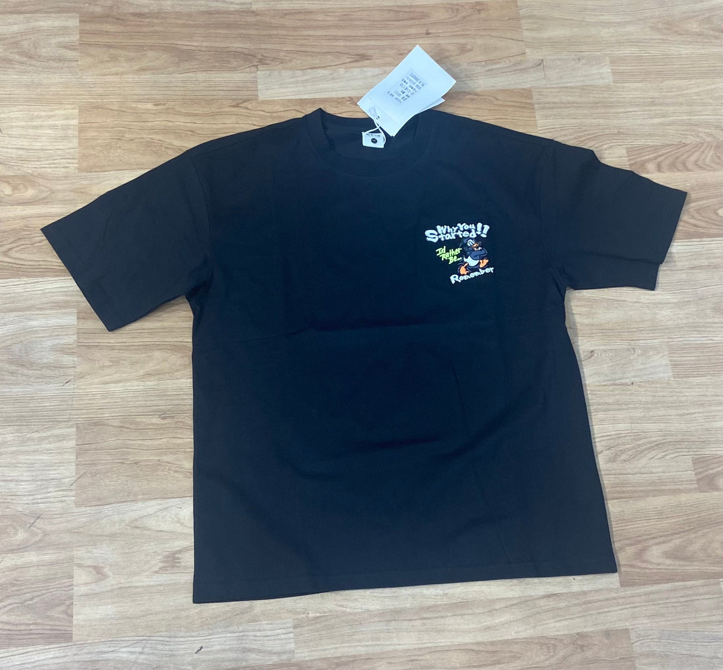 WEAR Black Colour With Back Print Premium Oversized Tshirt 88623