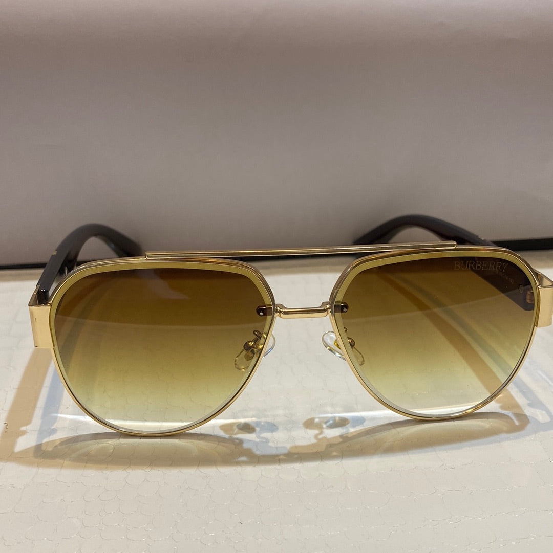 Rub Gold Matte Frame Brown Shade Unisex Sunglasses 22379 60 14 142