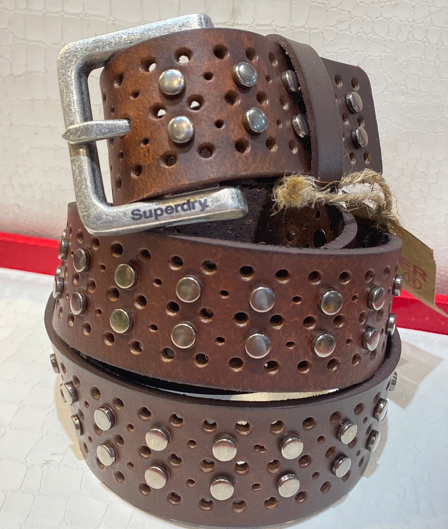 SUP PUS Sliver Buckle Brown Men’s Belt 987529