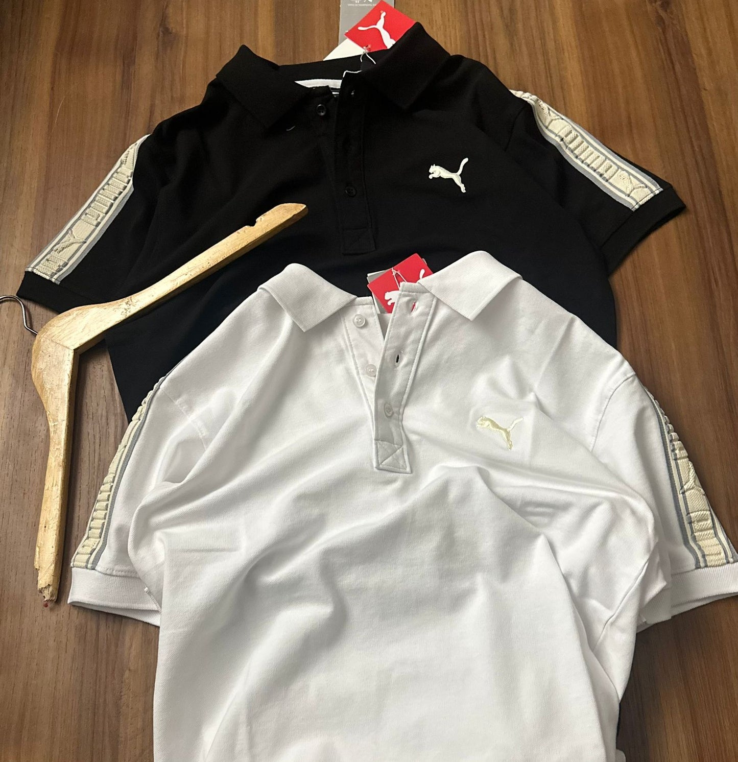 MUP Peach Colour With Shoulder Embroidery And front Logo Coller Tshirt 65108