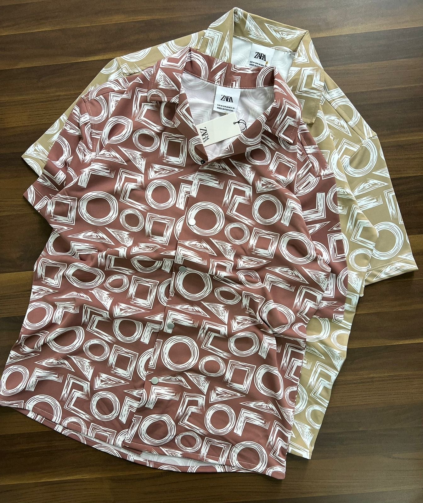 ZR RAZ Maroon Colour With Printed Half Sleeve Shirt 72003