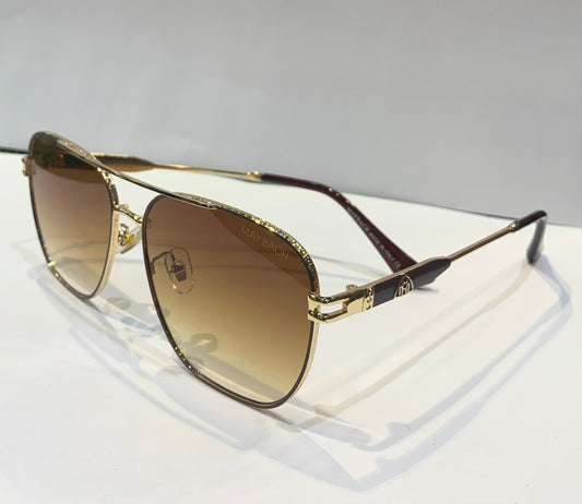 YAM Copper Frame Brown Shade Unisex Sunglasses 22392 59 14 140