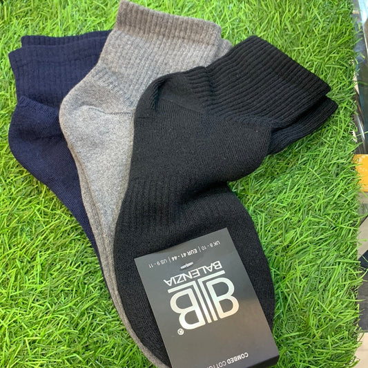 BALENZIA LOW ANKLE SOCKS FOR MEN (PACK OF 3 PAIRS/1U)