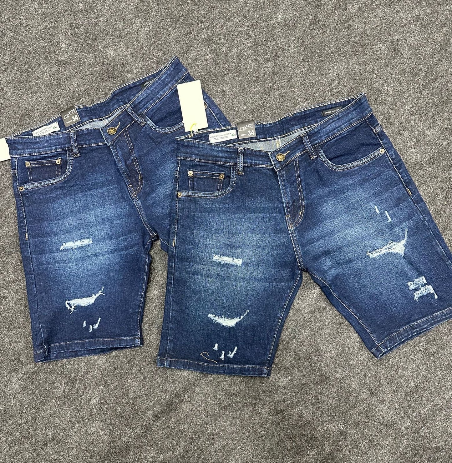 CAL Navy blue Colour Rough Design Premium Quality Denim Short 88830