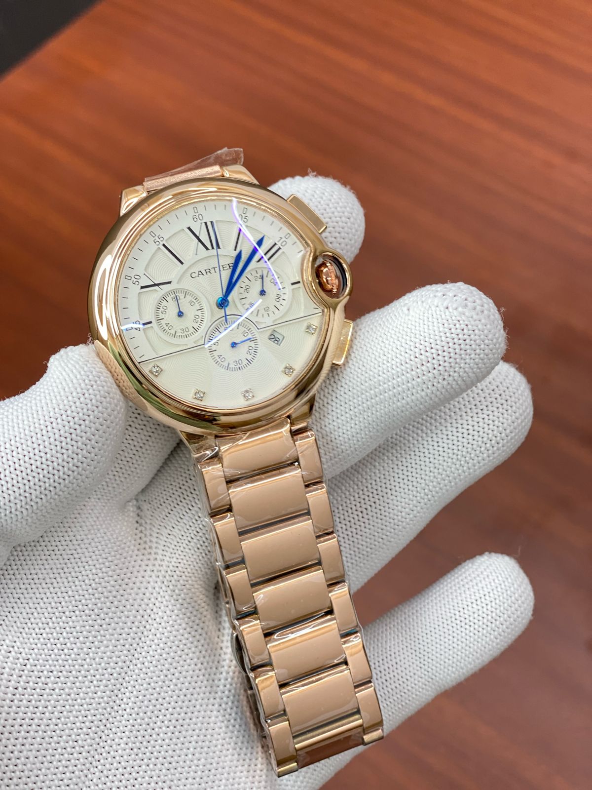 Rac Copper Chain Copper Ring White Dial Men Watch 987776