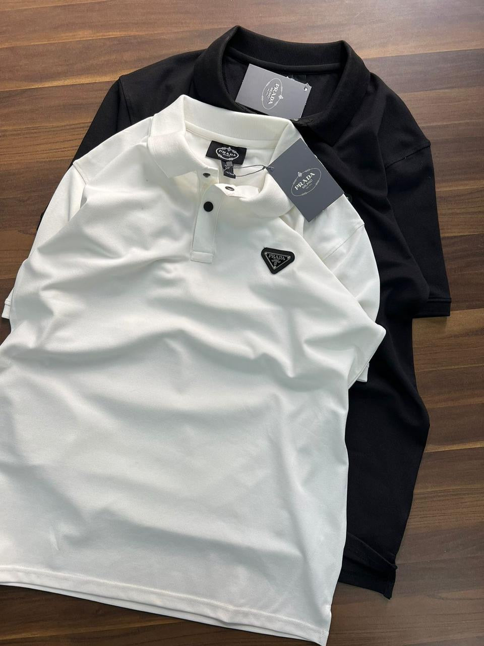 ARP White Colour With Plain Design Single Logo Premium Quality Collar Tshirt 550113