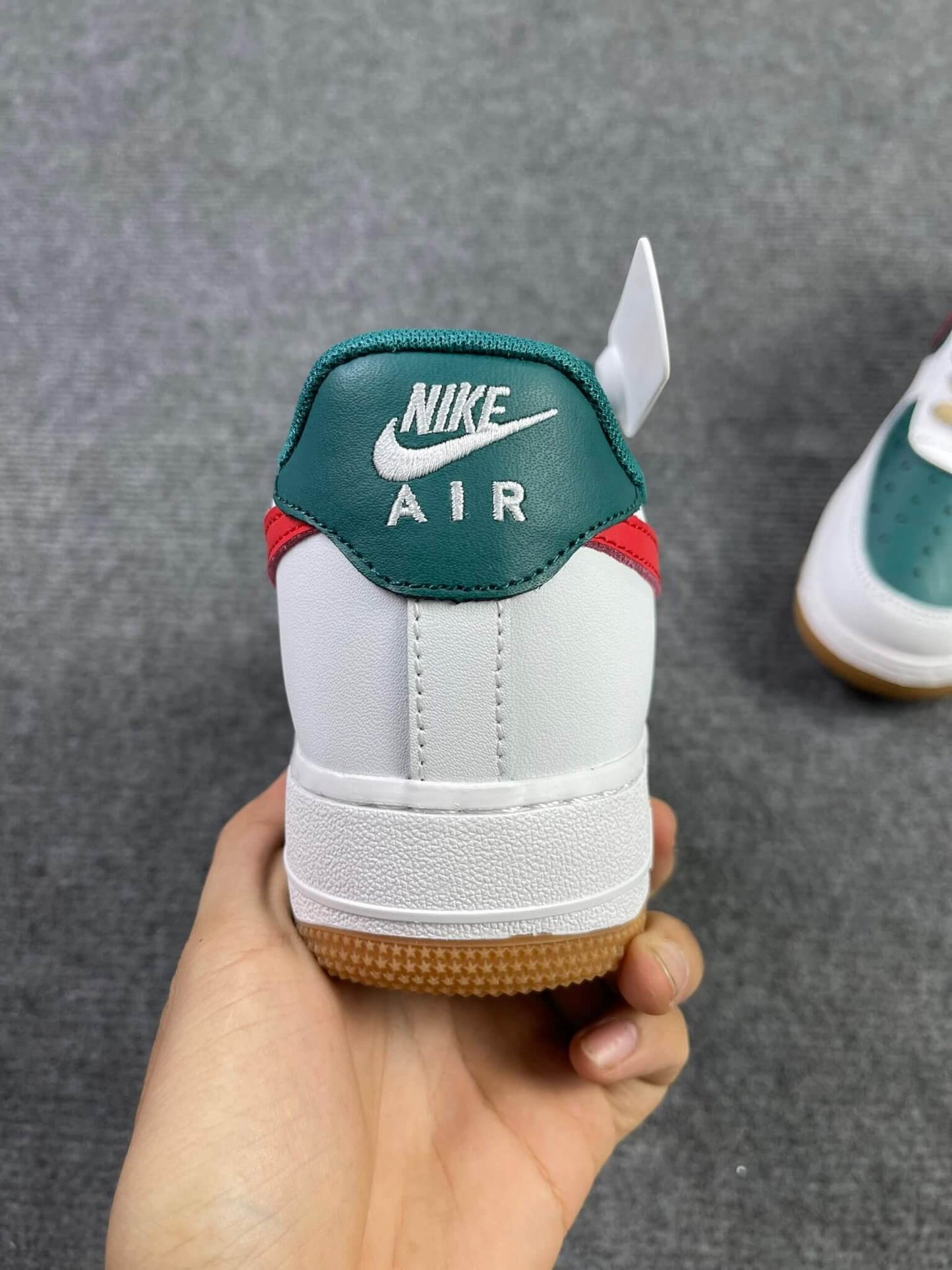 Nik Kin White Green Red Tick Force Sneaker Shoes 9063163