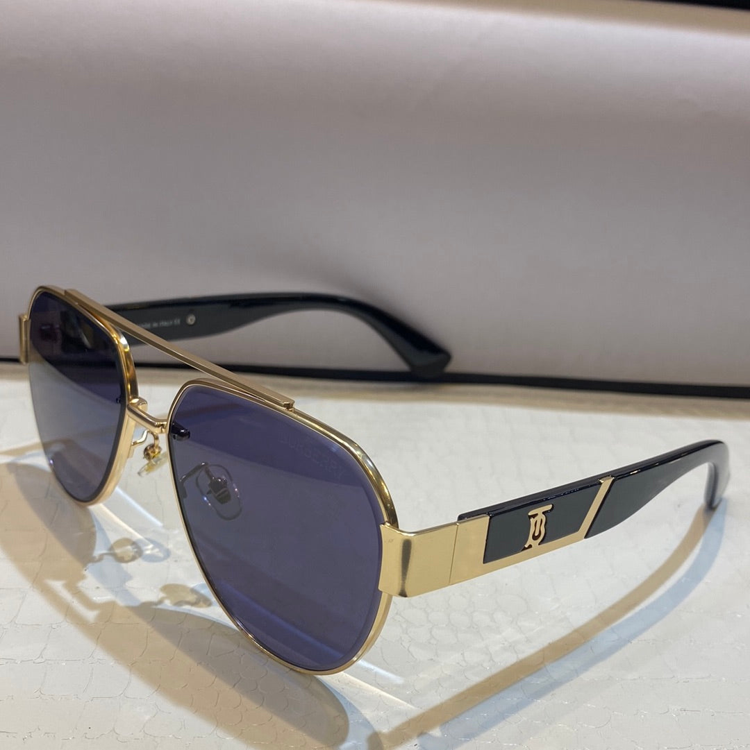 Rub Gold Matte Frame Black Shade Unisex Sunglasses 22379 60 14 142