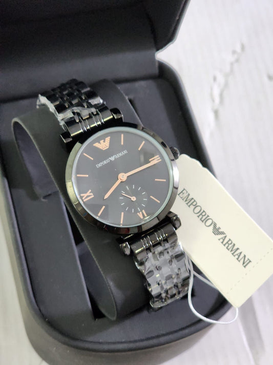 Mra Black Chain Black Copper Chrono Dial Ladies Watch 401809