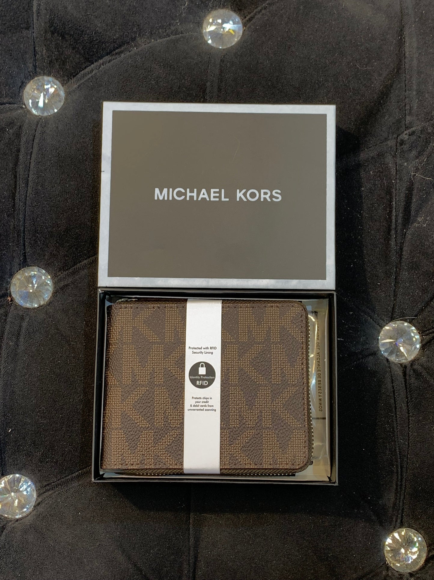 CIM KM Brown Colour With KM Print Genuine Leather Men’s Zipper Wallet  064802
