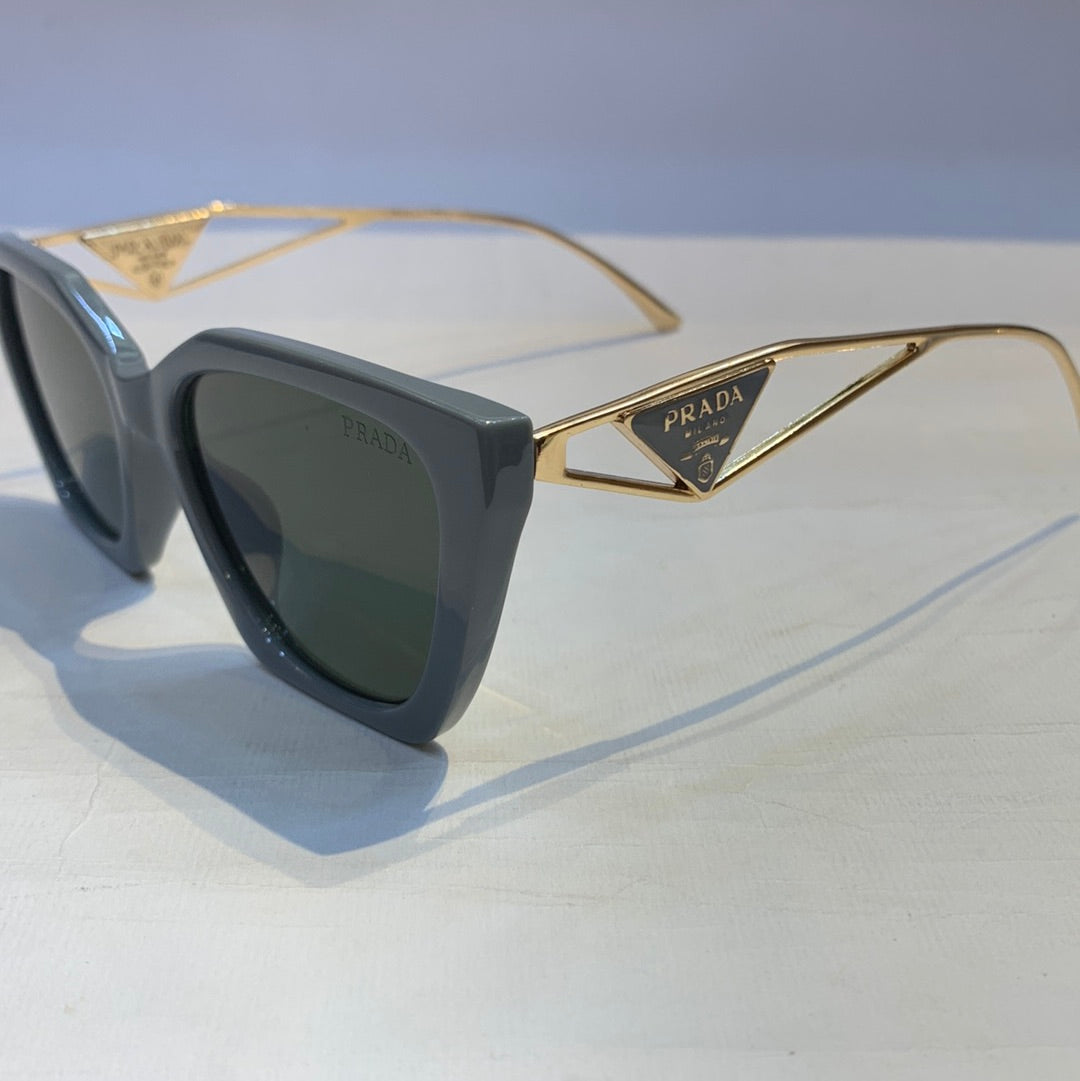 ARP Grey Frame Golden Stick Green Shade Sunglass 8286 53 15-149