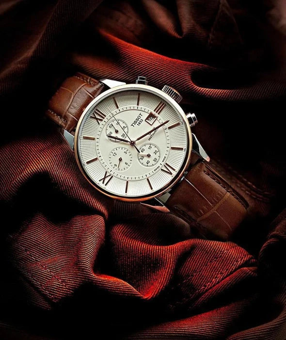 Sit Brown Strap White Dial Men Watch 901348