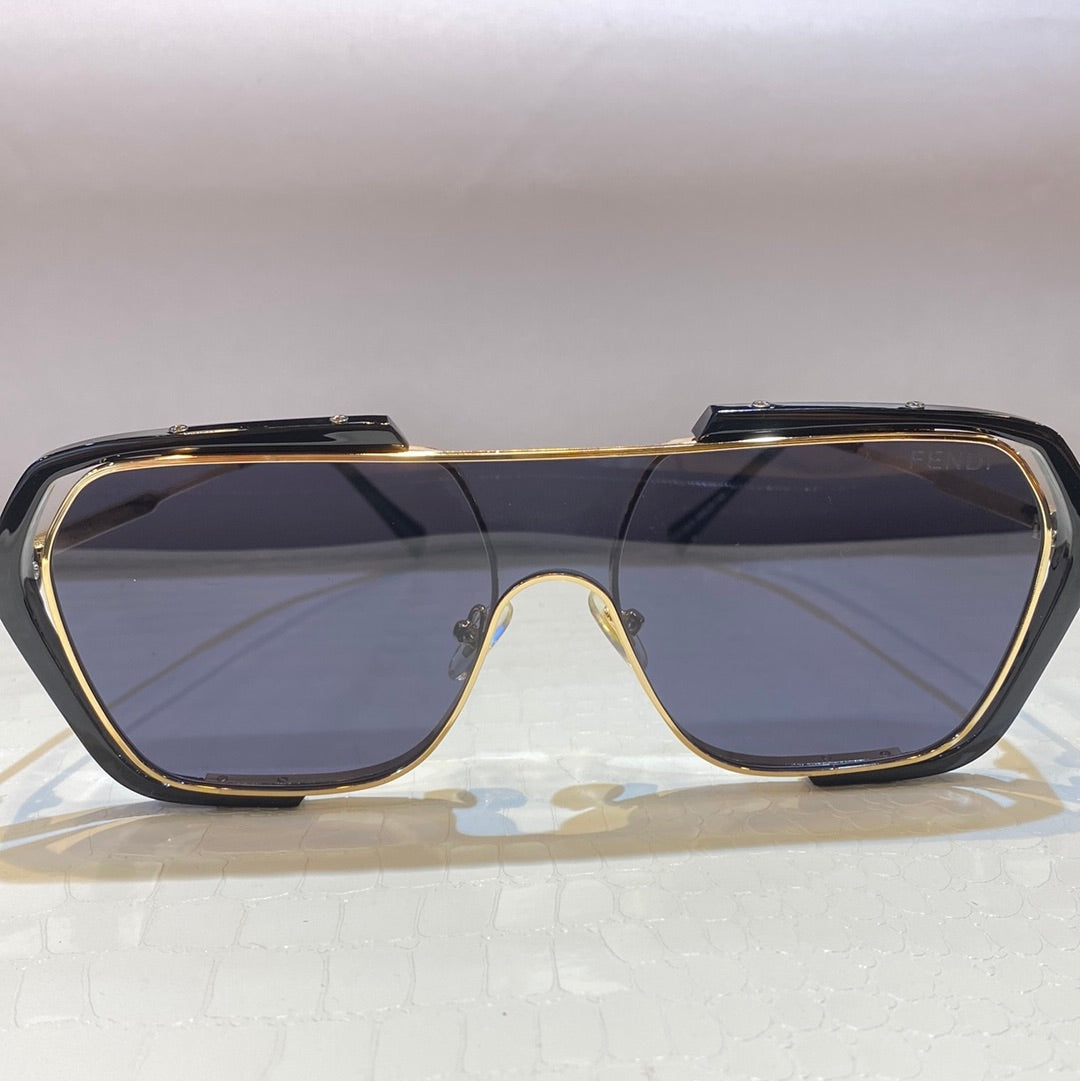 Nef Black Transperent Double ￼Frame Unisex Sunglass Ff0129/S 58 20-145