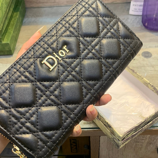Oid Black Colour Ladies Clutch Zipper Wallet 60017148