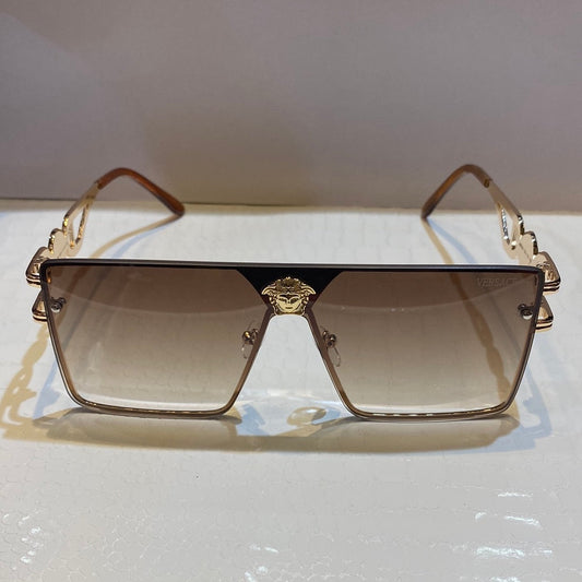 Rev Golden Frame Brown Shade Unisex Sunglasses 88063 52 16-142