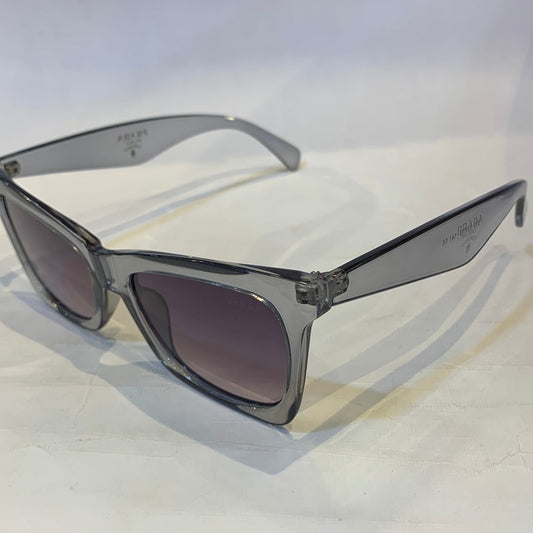 ARP Transparent Grey Frame Black Shade Sunglass 992 52 18-141